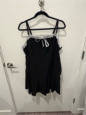 Hot Topic Sweet Society Black Lace Trim Mini Dress